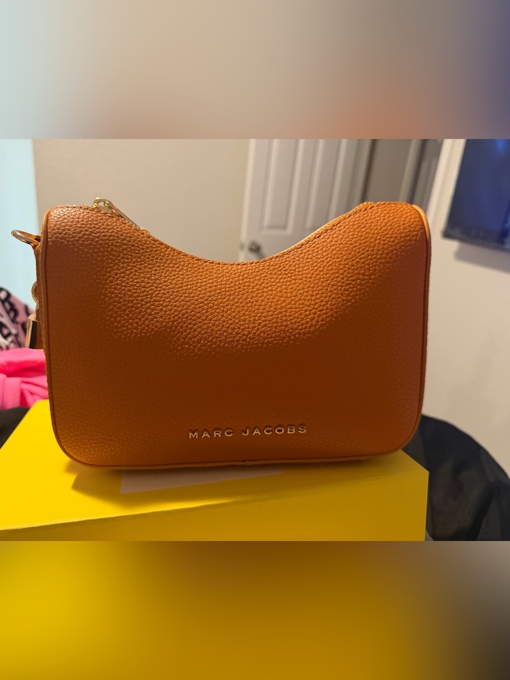 Marc Jacobs Pebbled Leather Crossbody in Cognac